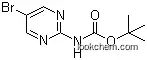 Molecular Structure of 883231-23-0 (tert-Butyl (5-bromopyrimidin-2-yl)carbamate)